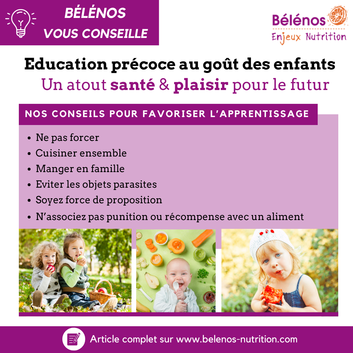 Education Gout Enfant