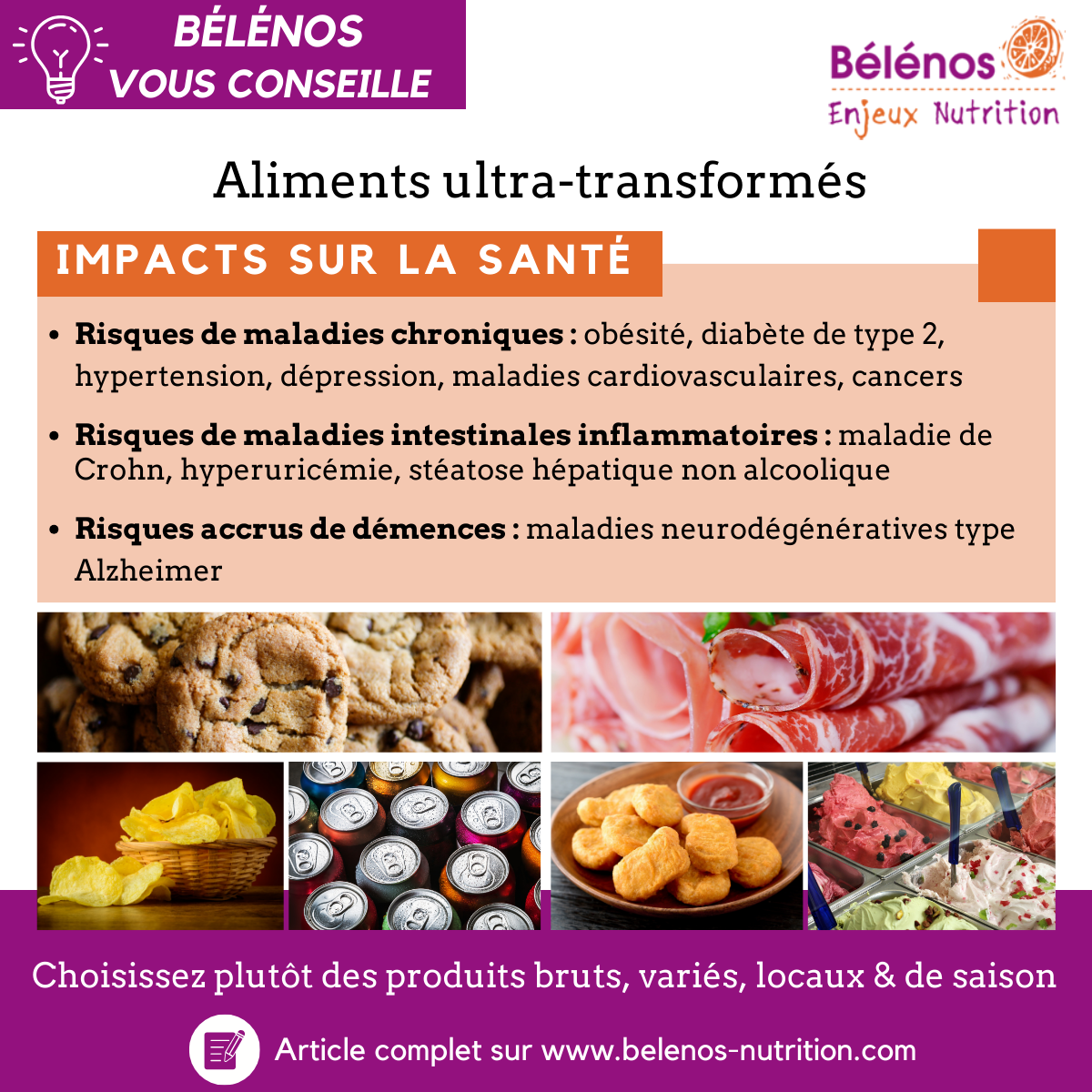 Bélénos Enjeux Nutrition - Aliments ultra-transformés et risques pour ...
