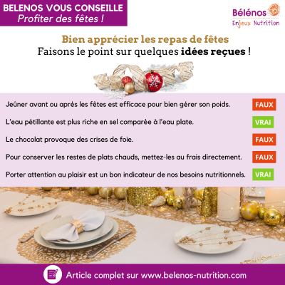 Bien apprécier les repas de fêtes